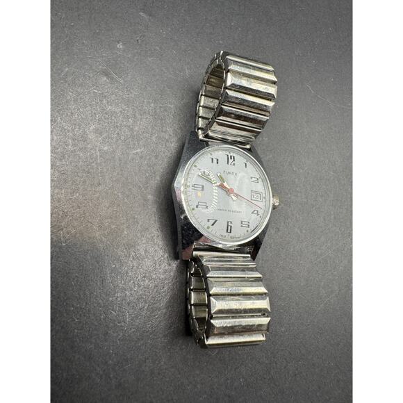 VTG 1977 Timex Sprite Mechanical Watch Rare Version 24570 02577 Stretch Band main image 6